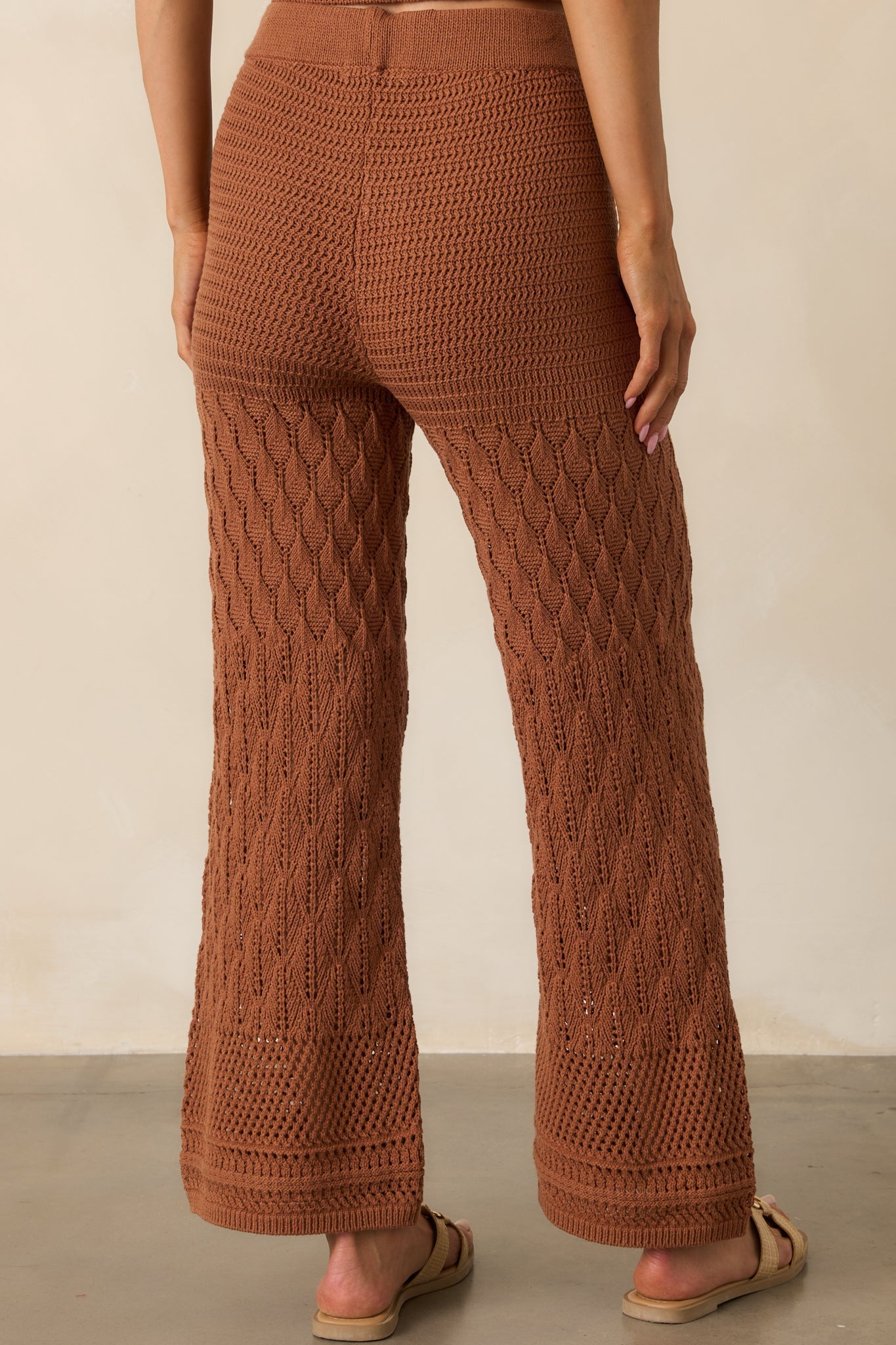 Z Supply Brown Adia Crochet Pants