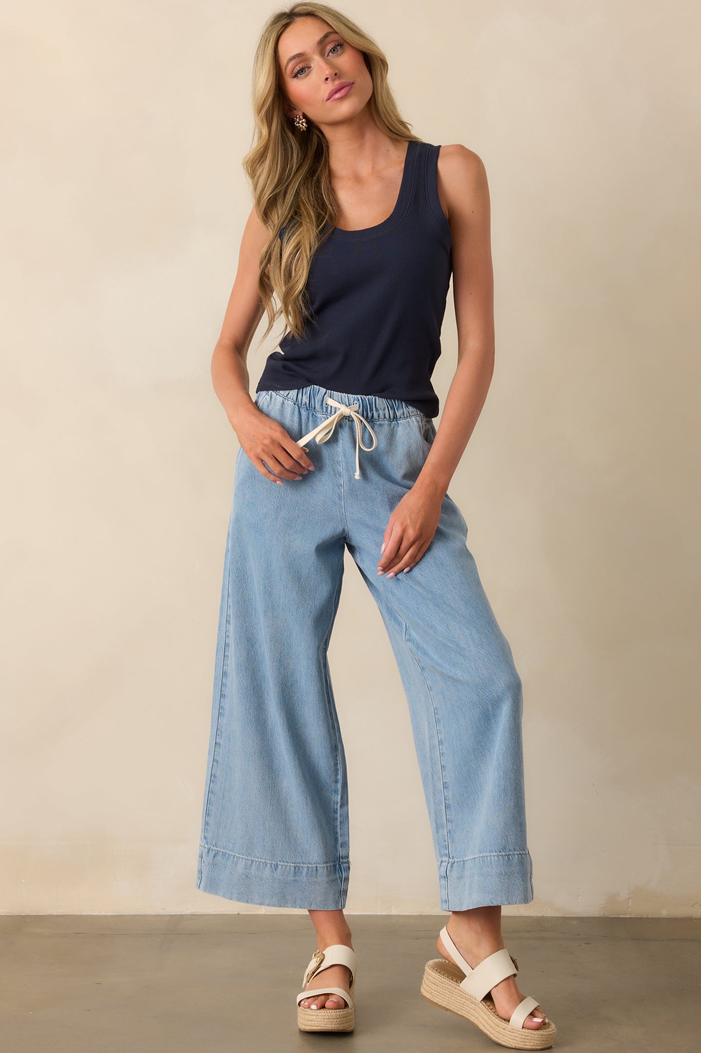 Z Supply Light Wash Cotton Weston Luxe Soft Denim Pants