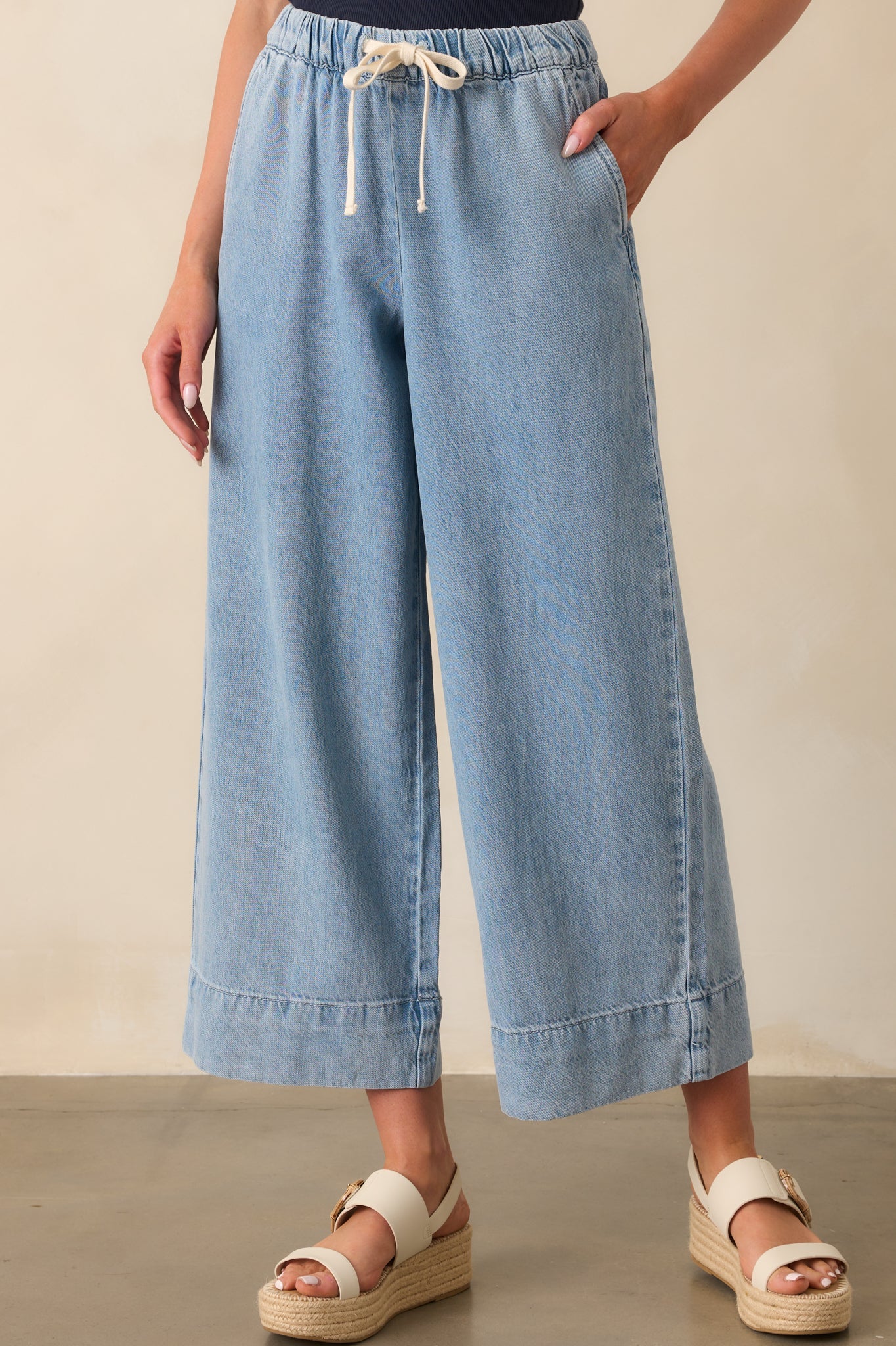 Z Supply Light Wash Cotton Weston Luxe Soft Denim Pants
