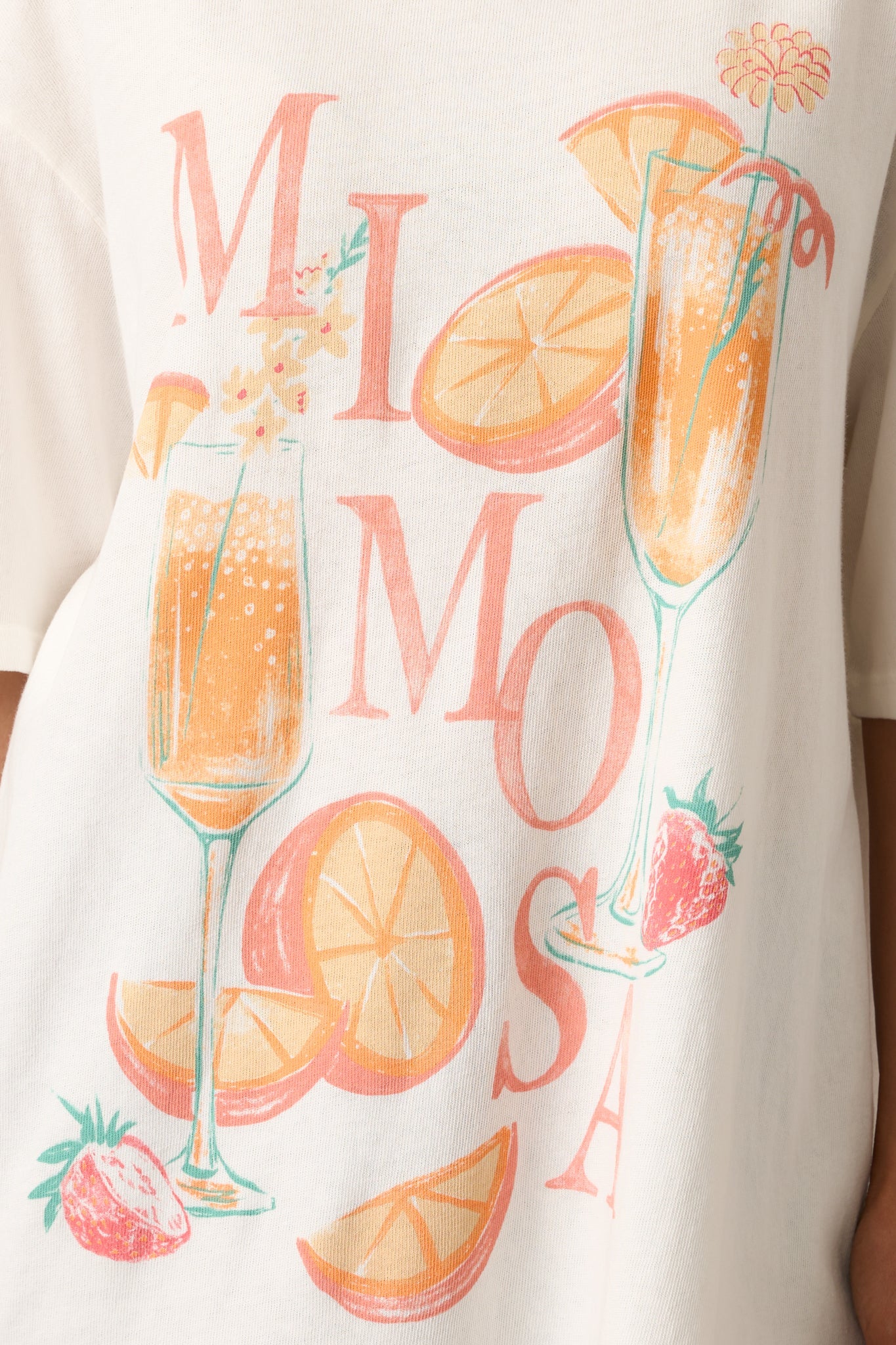 Z Supply Ivory Cotton Mimosa SoCal Oversized Tee