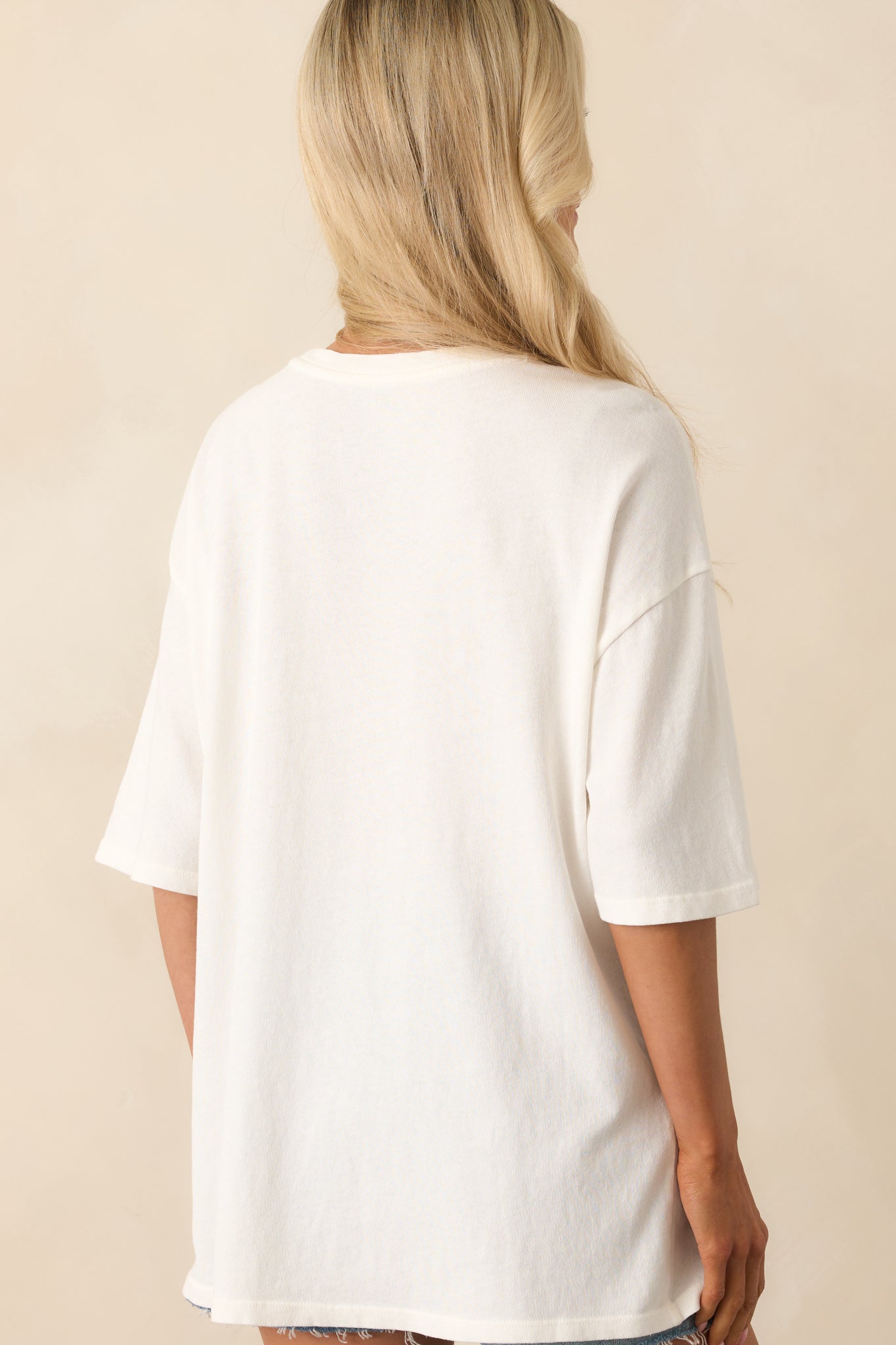 Z Supply Ivory Cotton Mimosa SoCal Oversized Tee