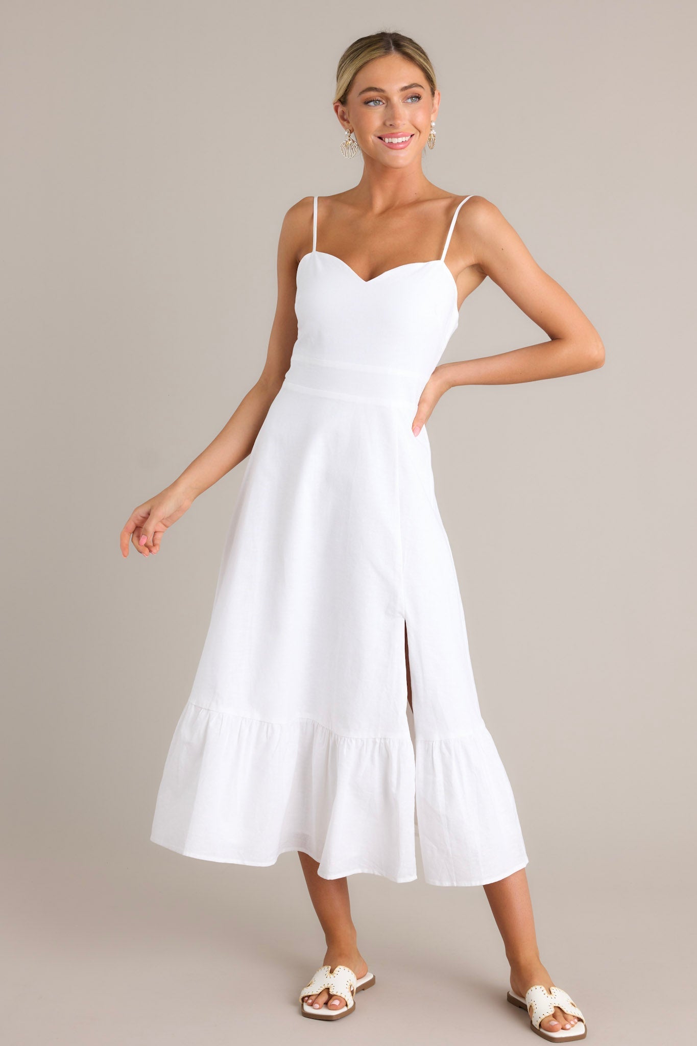 Gilded Lily White Maxi Dress