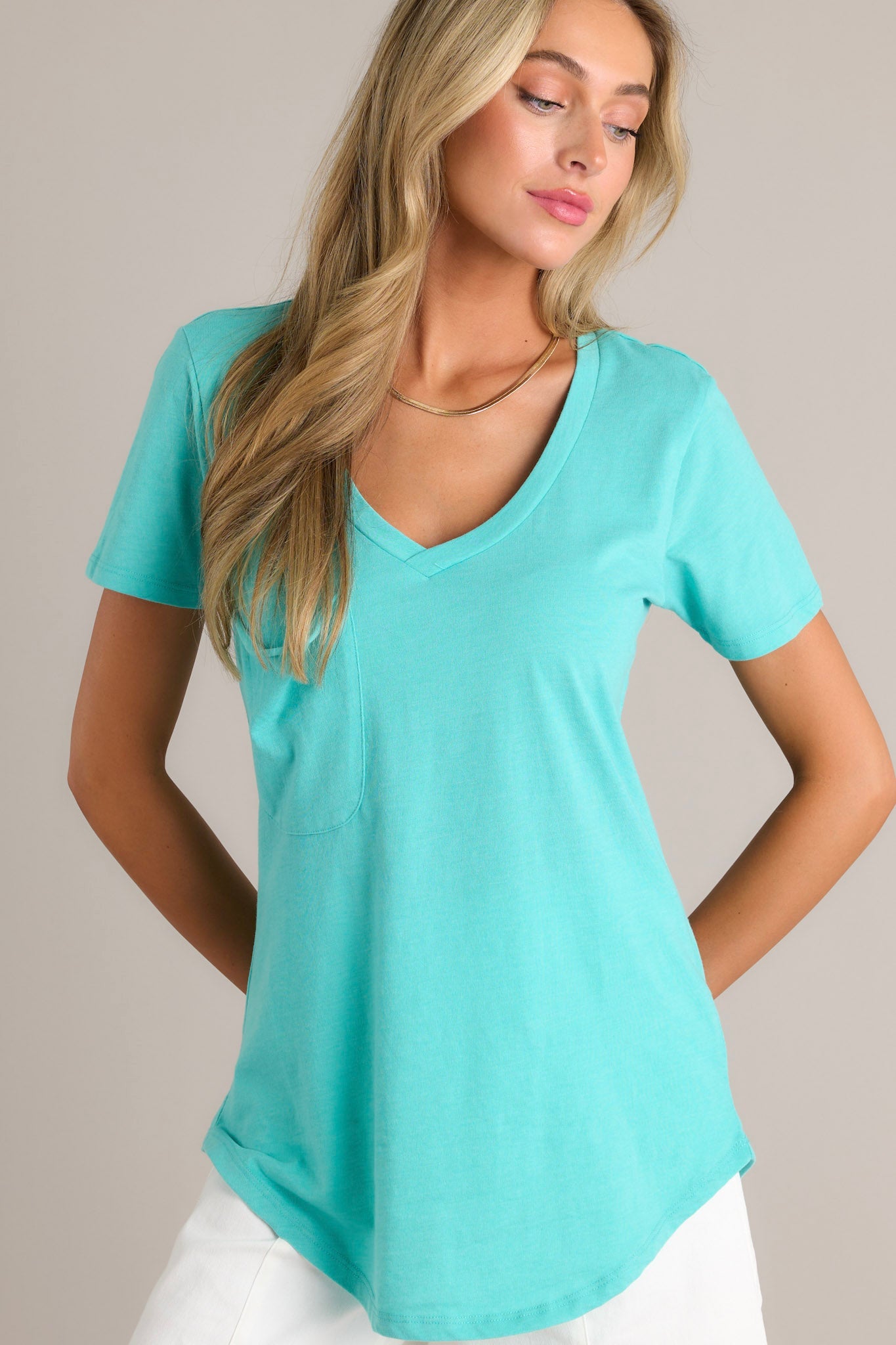 Z Supply Cabana Green Pocket Tee