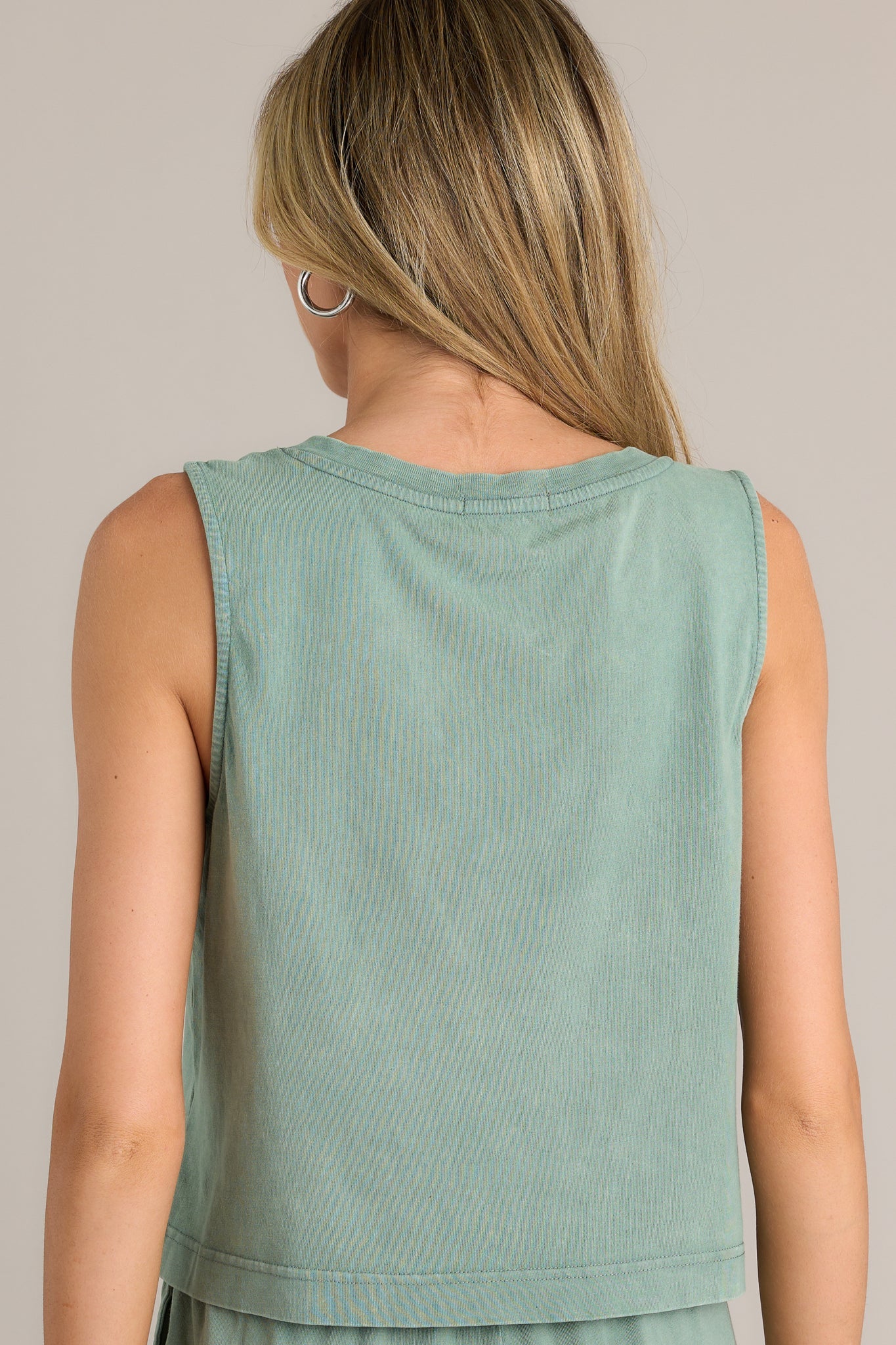 Z Supply Sloane V-Neck Palm Green Tank