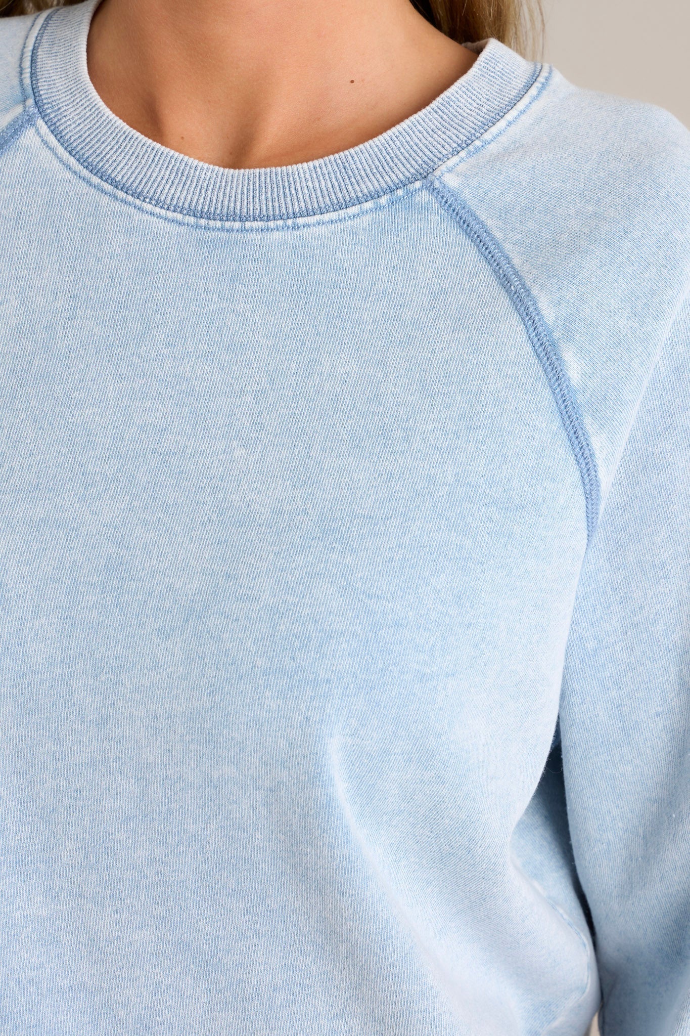 Z Supply Saldana Washed Indigo Knit Denim Top