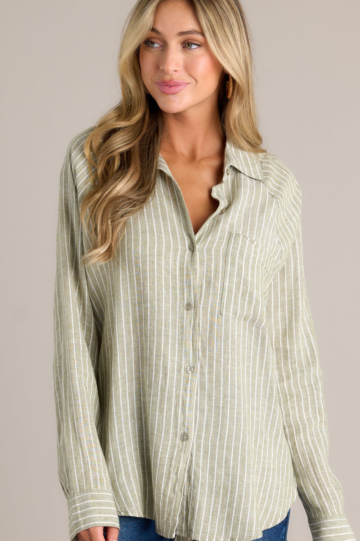 Z Supply The Perfect Linen Meadow Stripe Top