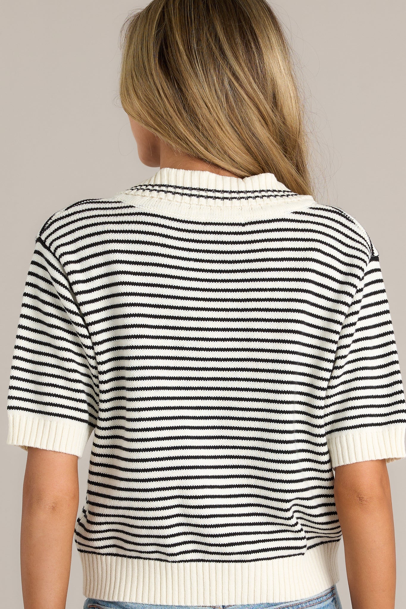 Woodland Trails Ivory Stripe Sweater Top