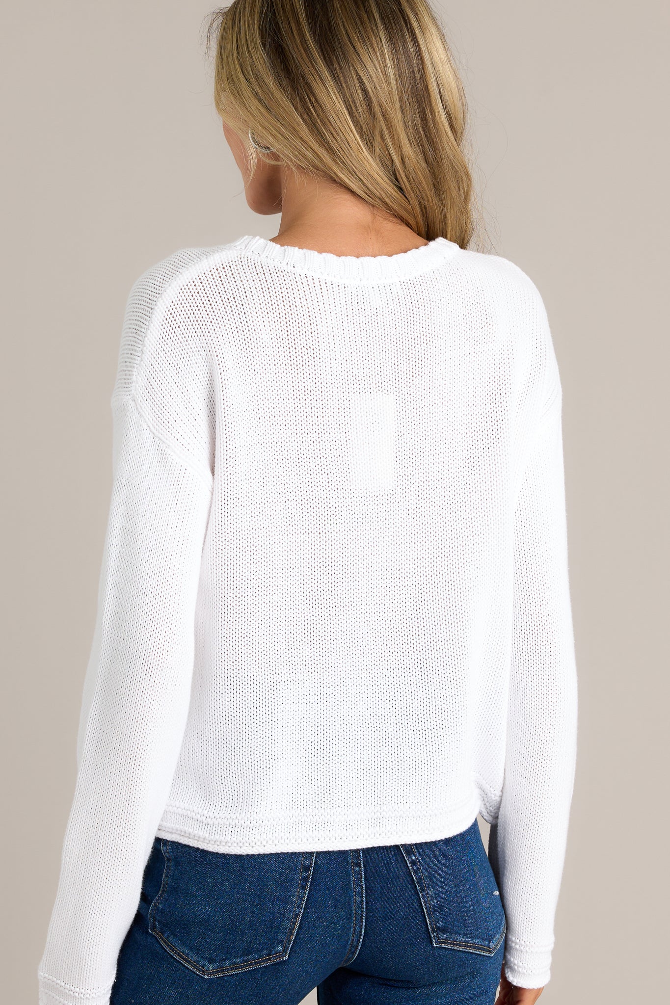Z Supply Emerson White Cropped Sweater