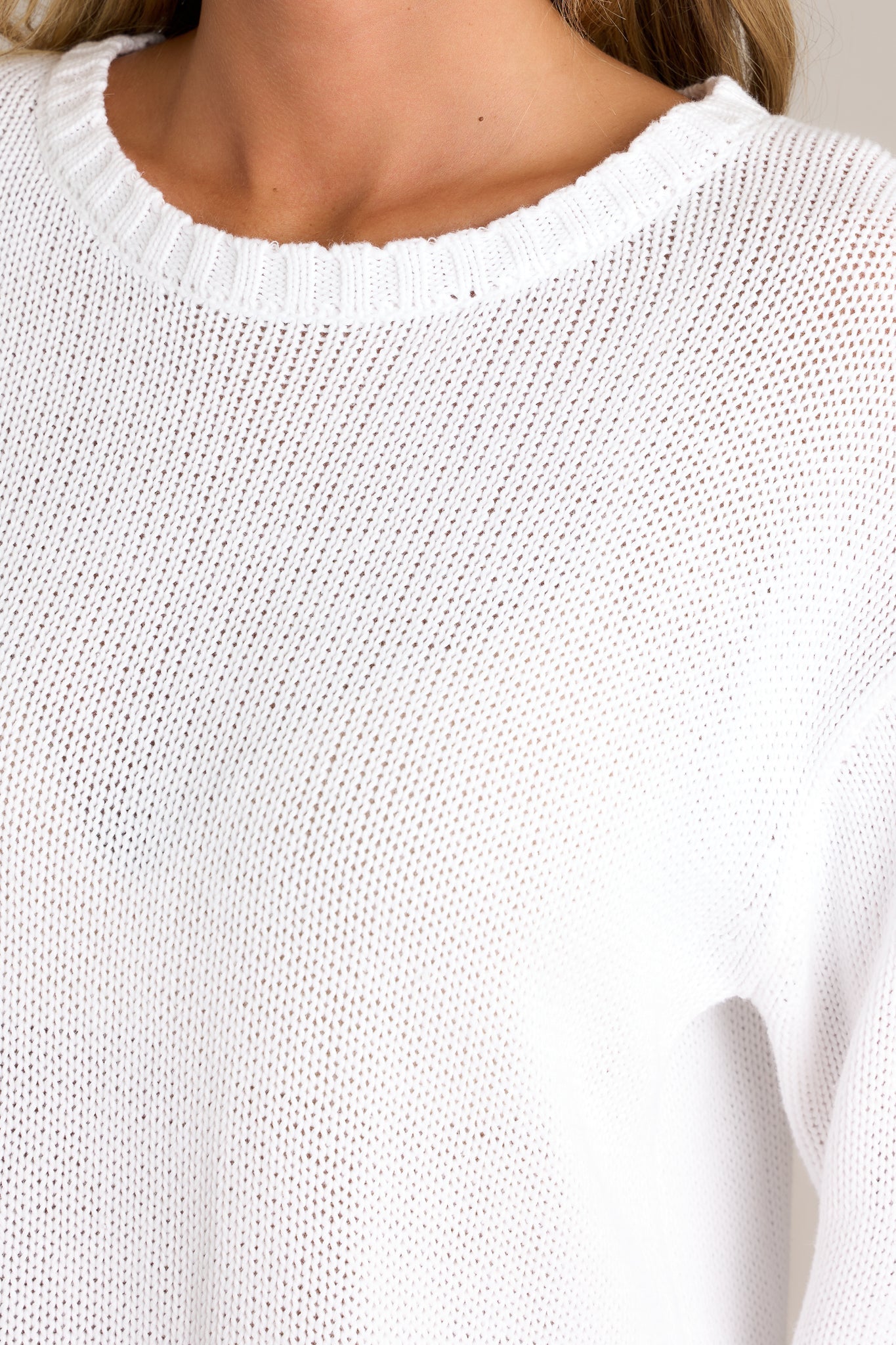 Z Supply Emerson White Cropped Sweater