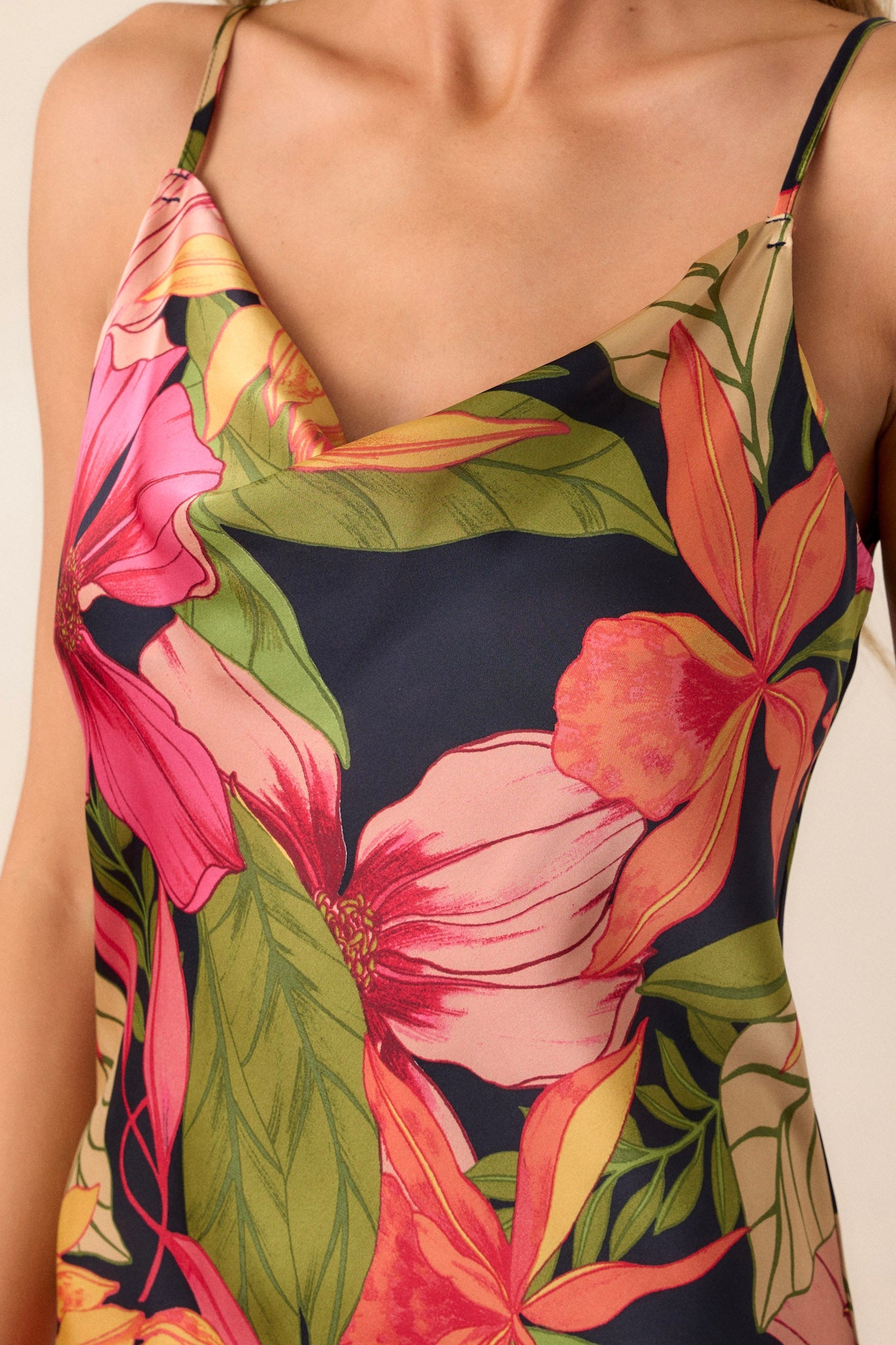 Just A Moment Black Floral Midi Dress