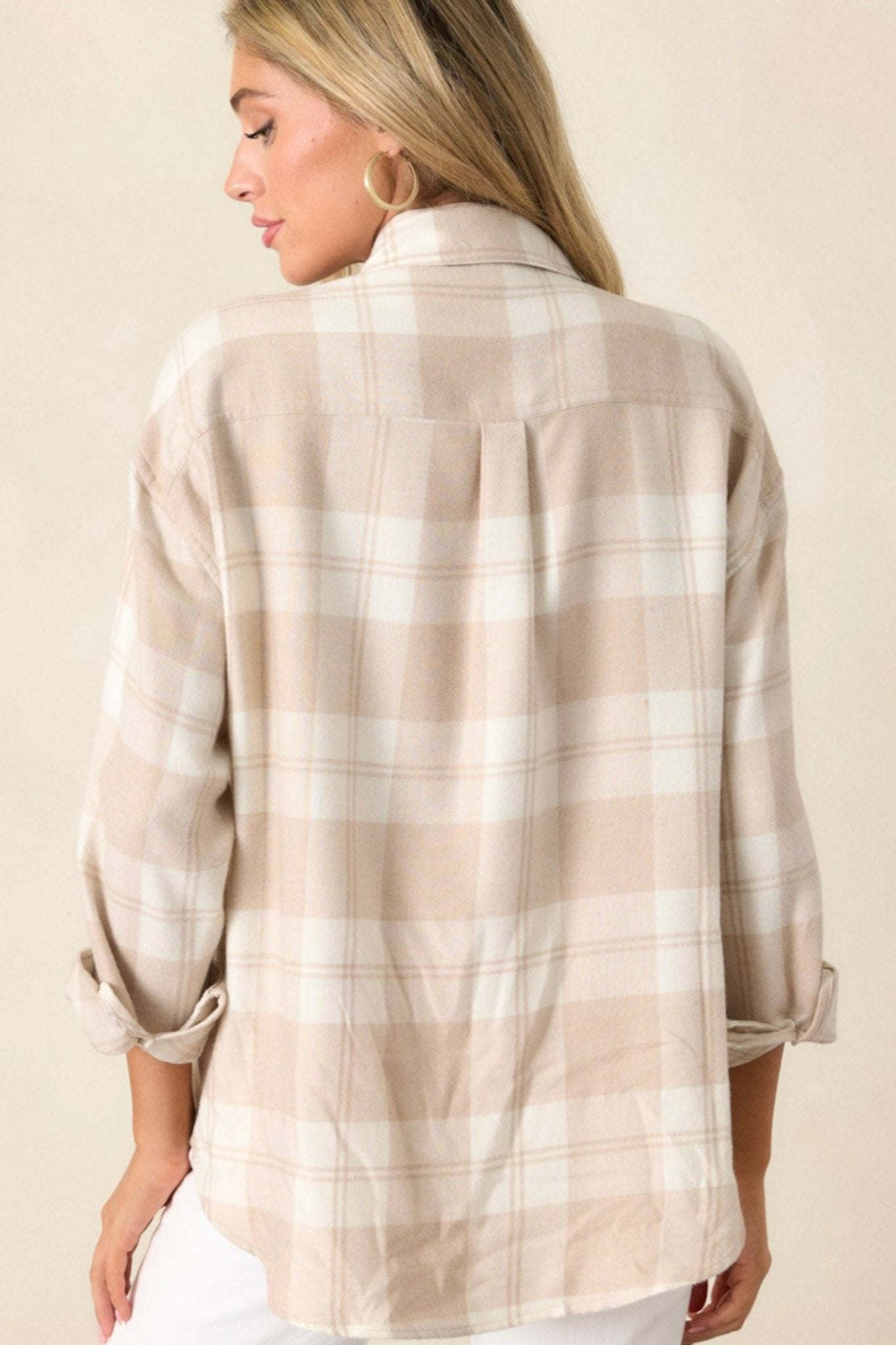 Z Supply River Putty Plaid Button Up
