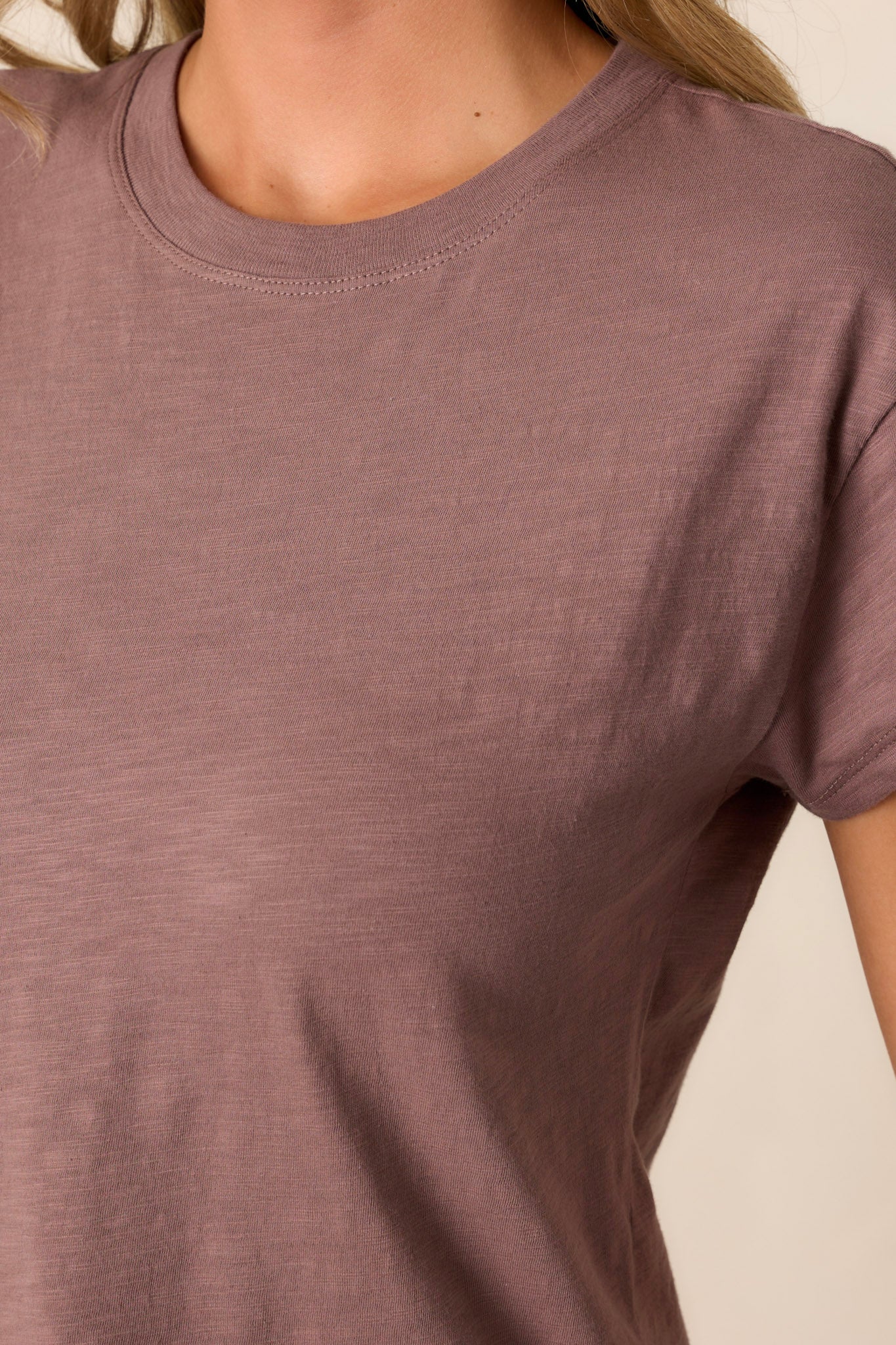 Z Supply Taupe Cotton Modern Slub Tee