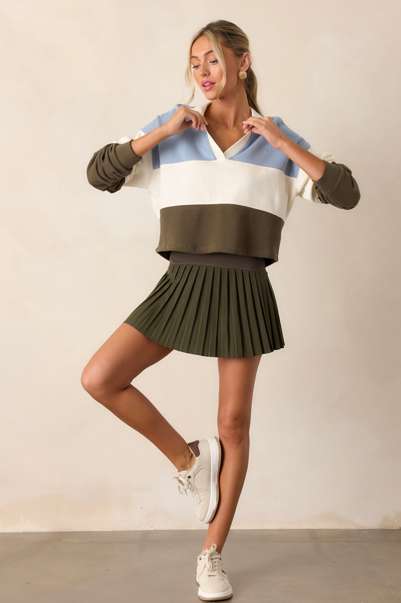 Z Supply Grape Leaf Green Playing Doubles Skirt