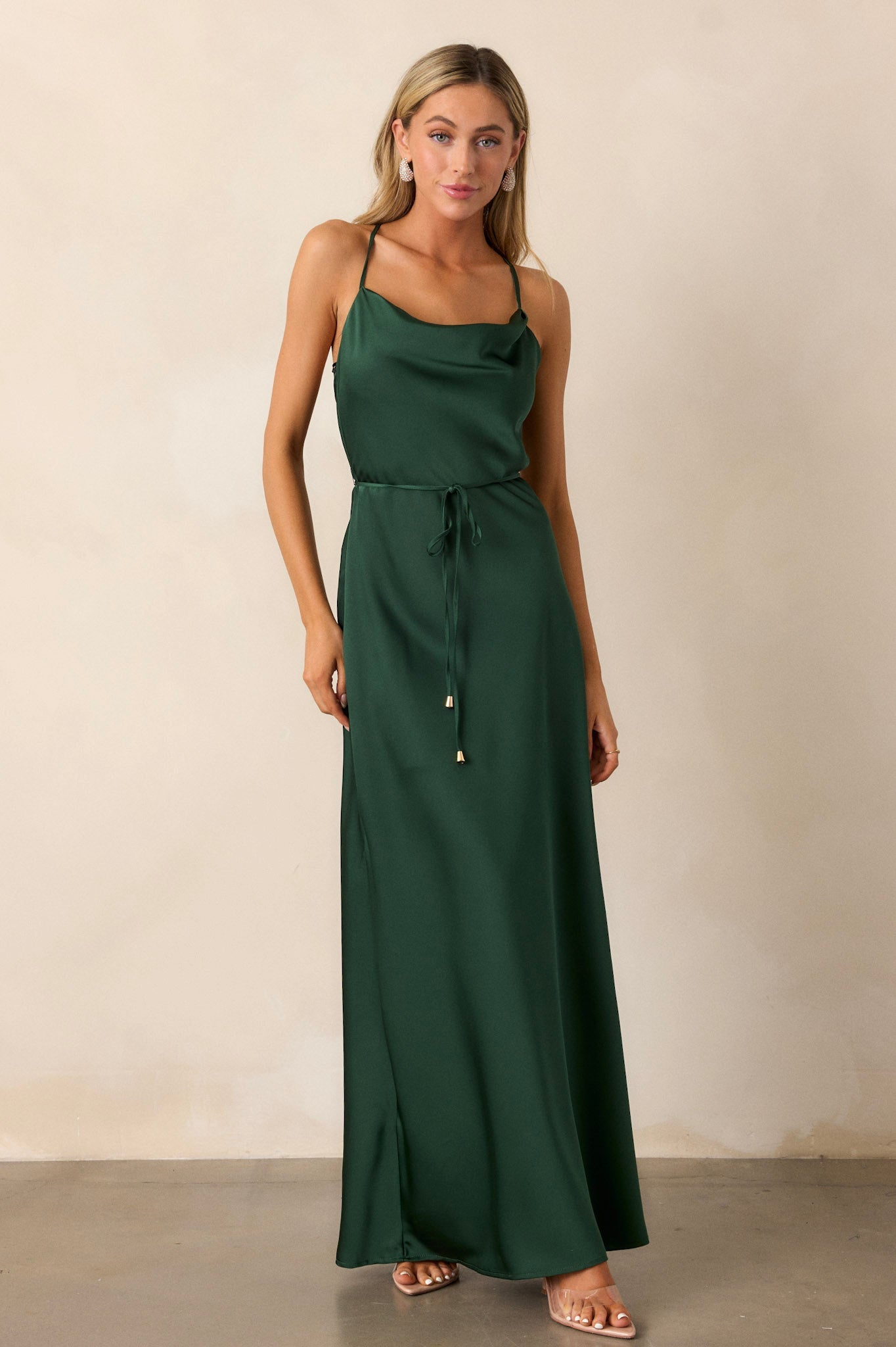 Gleaming Glam Emerald Maxi Dress