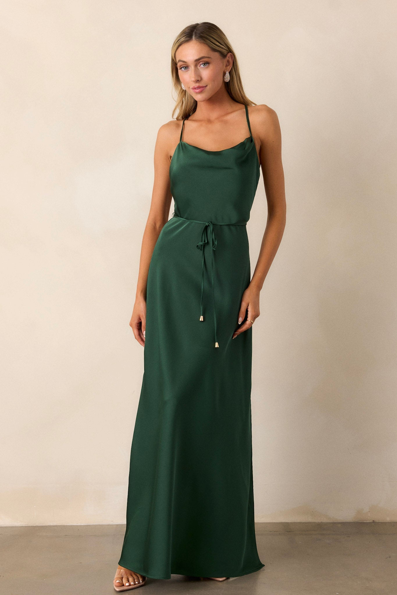 Gleaming Glam Emerald Maxi Dress