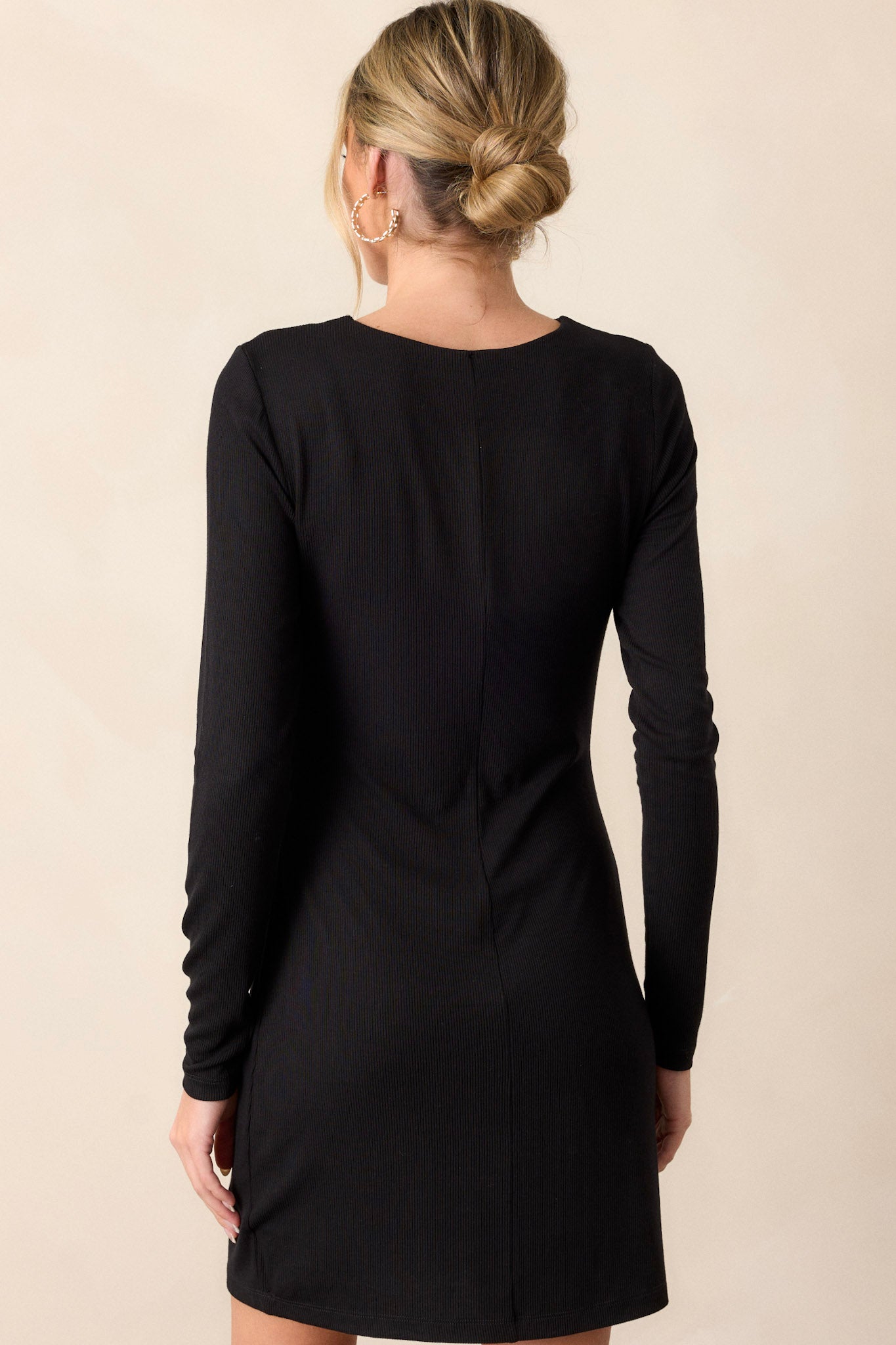 Z Supply Winnie Black Rib Mini Dress