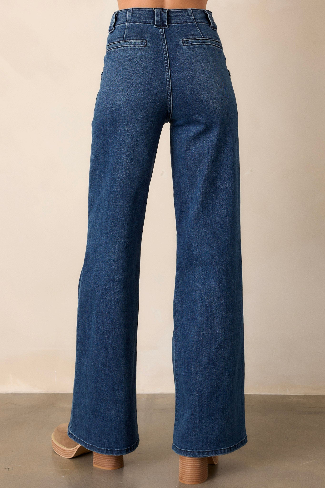 Hazy Days Dark Wash Wide Leg Jeans