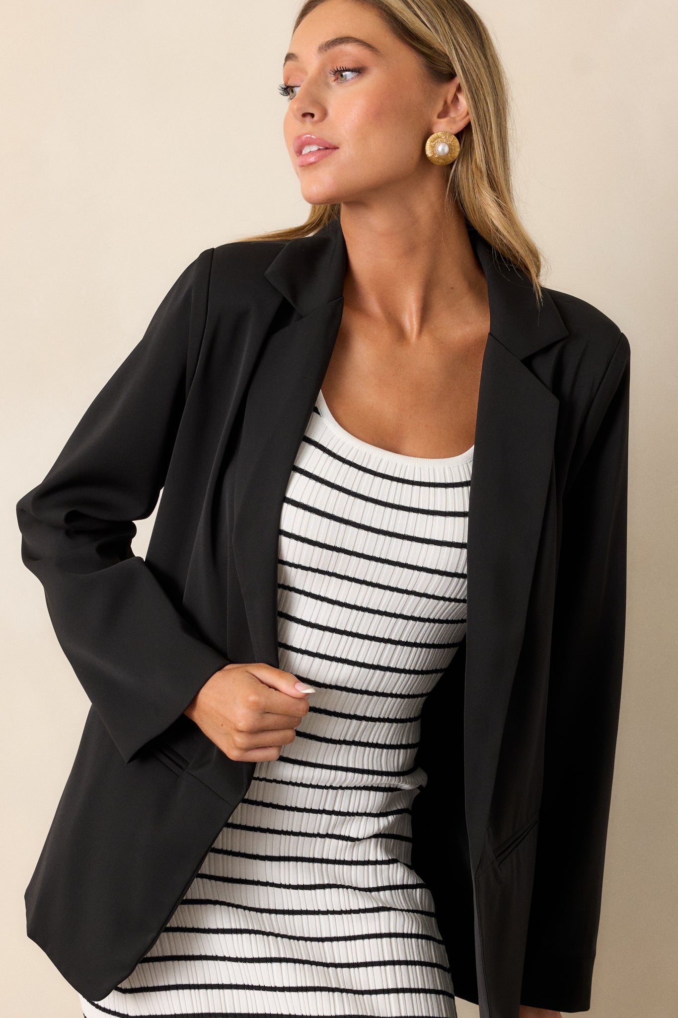 Down To Business Black Blazer
