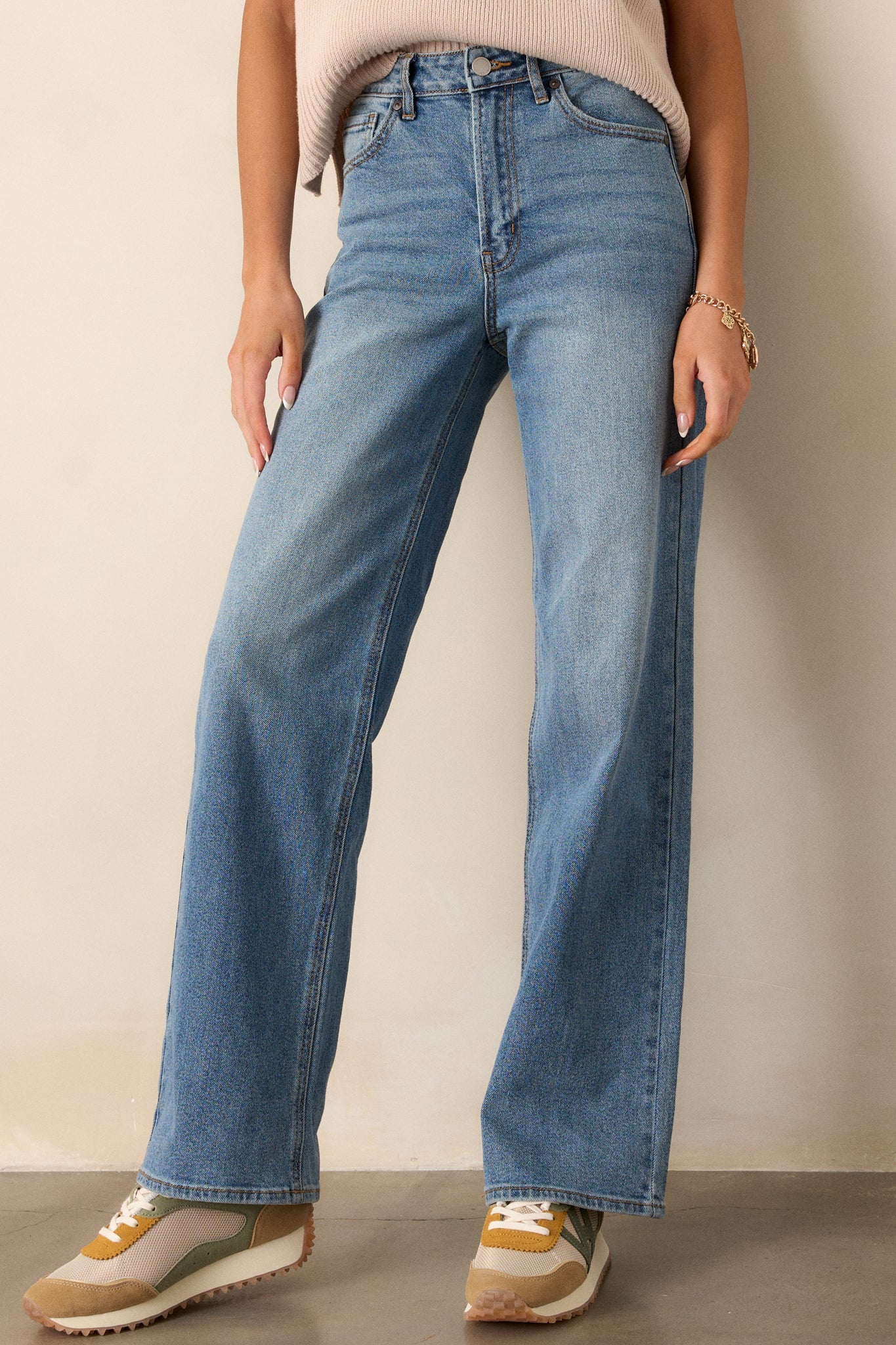 Day Dreaming Medium Wash Wide Leg Jeans