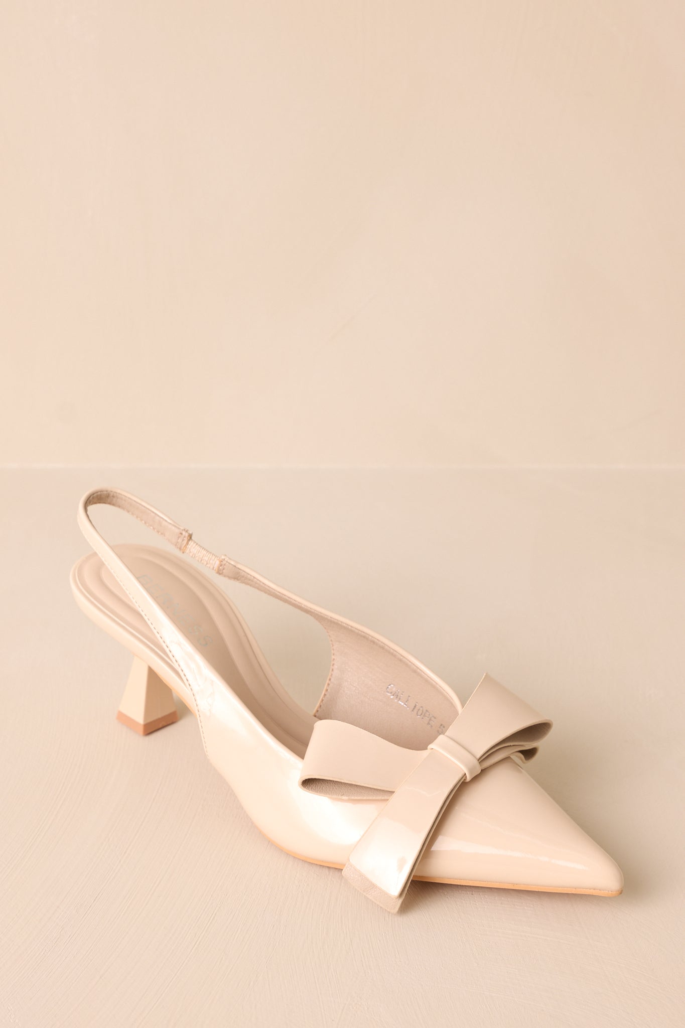 Dreamy Gleam Ivory Slingback Kitten Heels