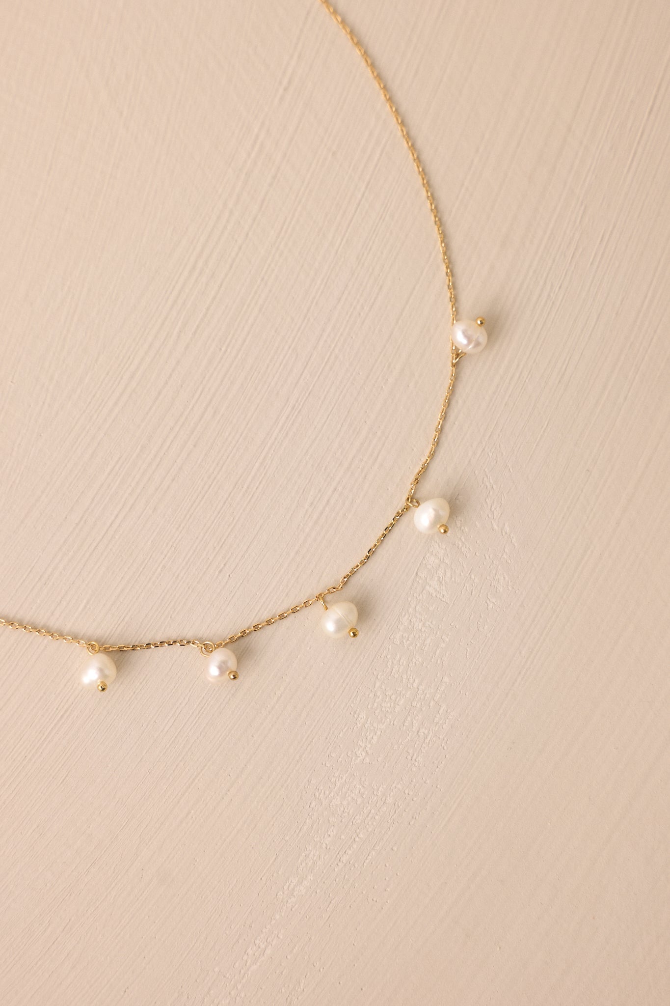 Astral Bloom Gold & Ivory Pearl Chain Necklace
