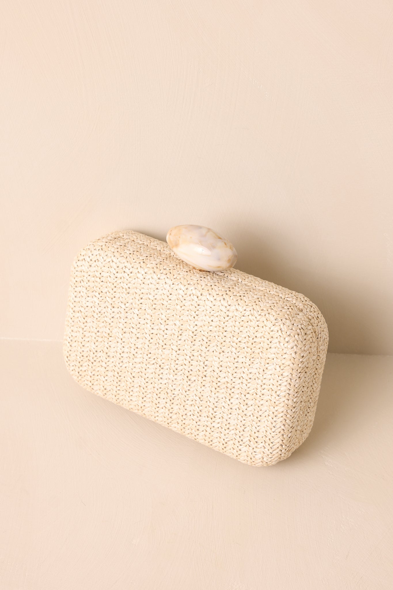 Wuthering Moors Beige Woven Clutch