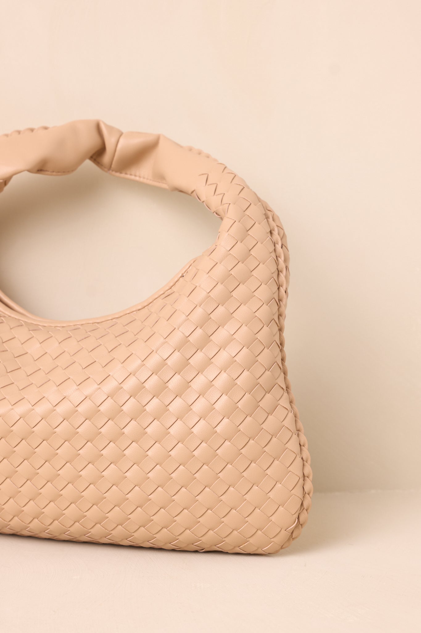 Dream Of The Fleet Beige Woven Handbag
