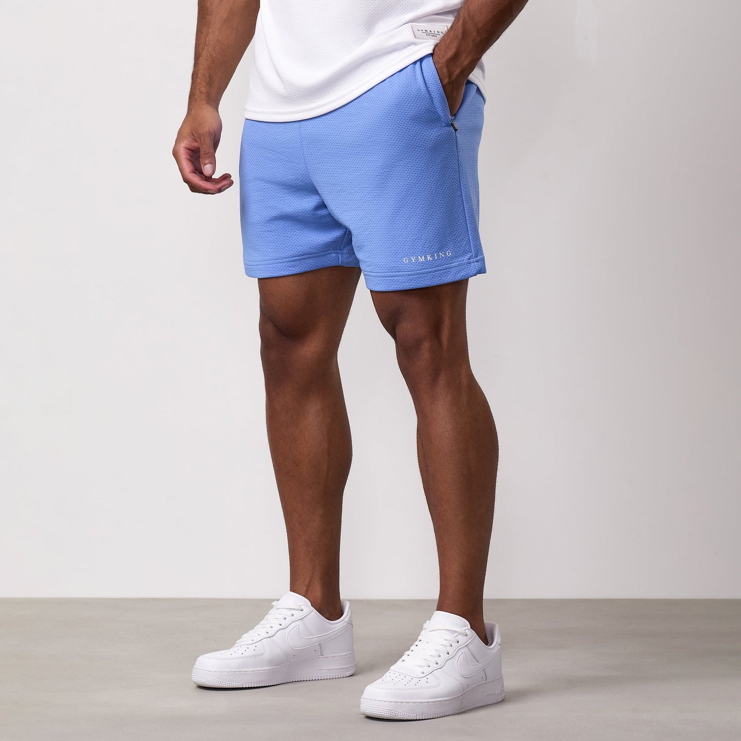 Gym King Brooklyn Mesh Short - Provence Blue