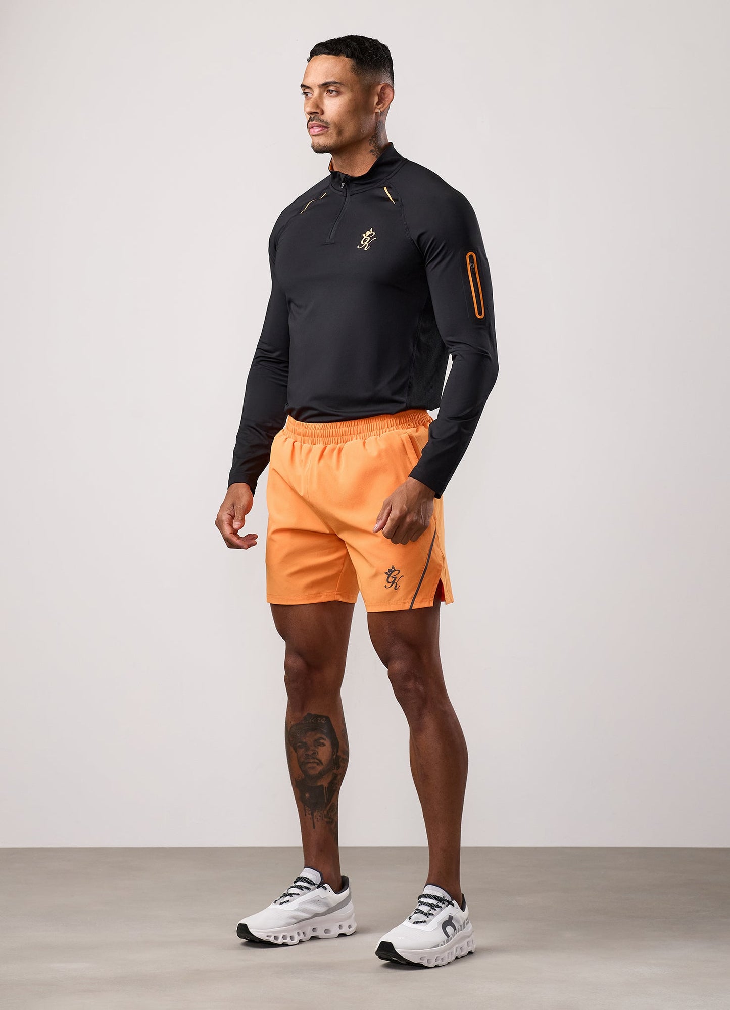 Gym King Flex 2.0 1/4 Zip Funnel - Black/Amber