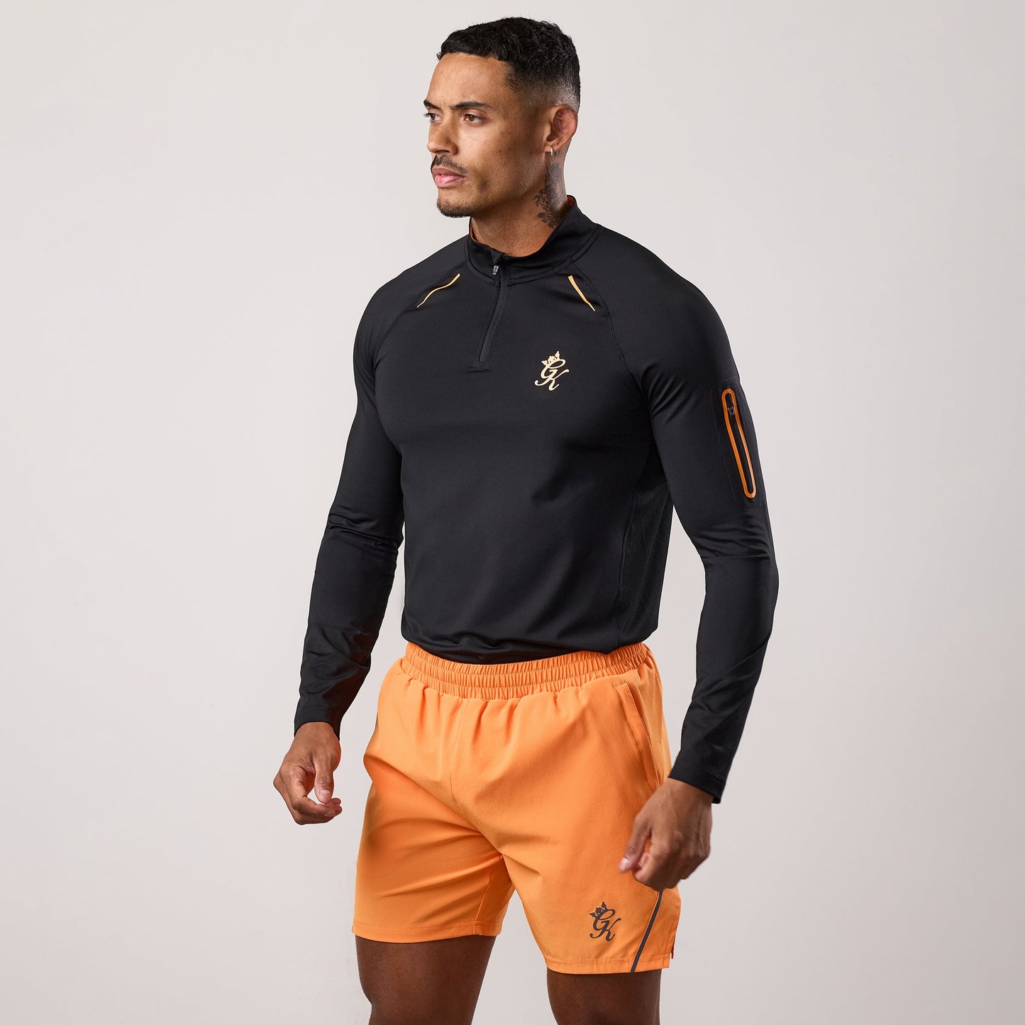 Gym King Flex 2.0 1/4 Zip Funnel - Black/Amber