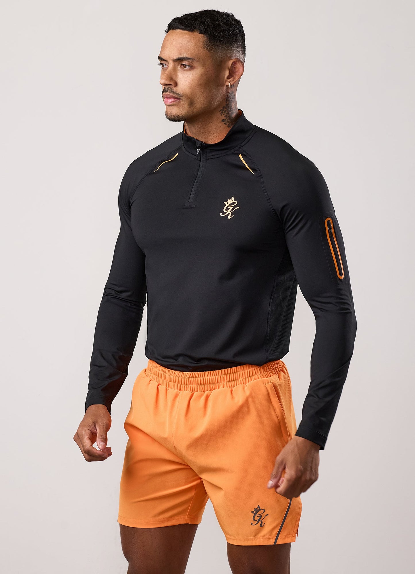 Gym King Flex 2.0 1/4 Zip Funnel - Black/Amber