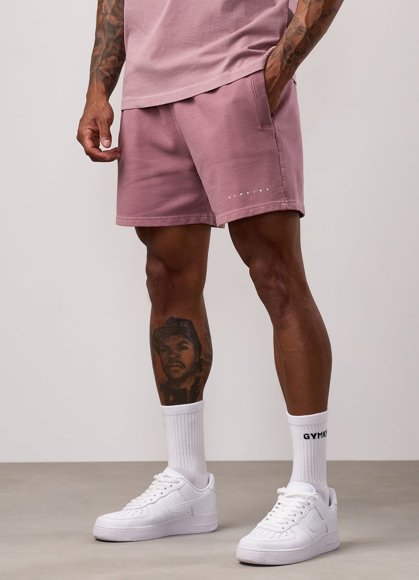 Gym King Purpose Washed Short - Dusky Mauve