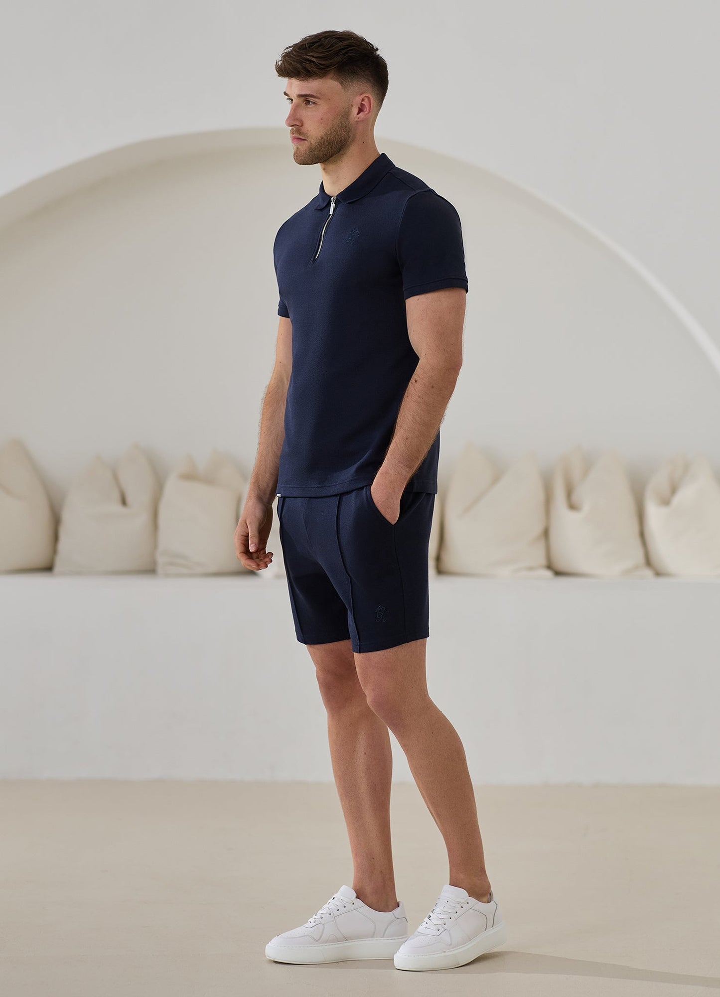 Gym King Portals Texture Short - Navy