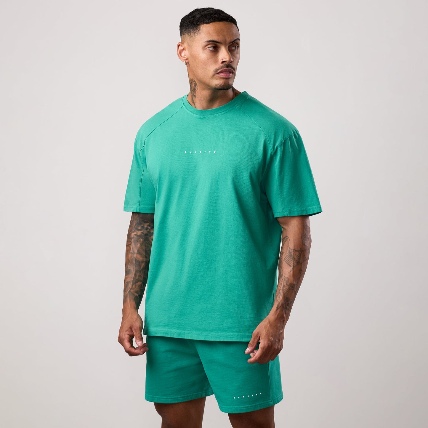 Gym King Purpose Washed Tee - Aqua Teal