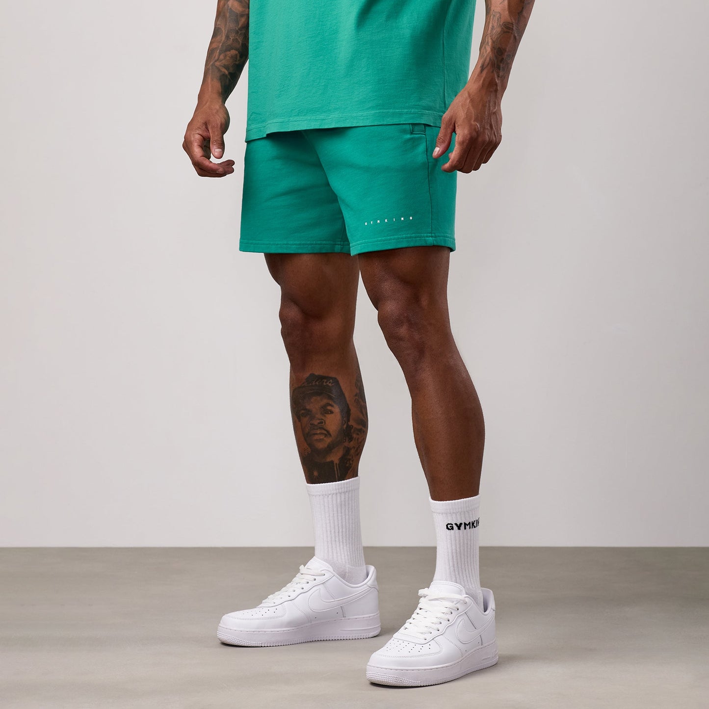 Gym King Purpose Washed Short - Aqua Teal