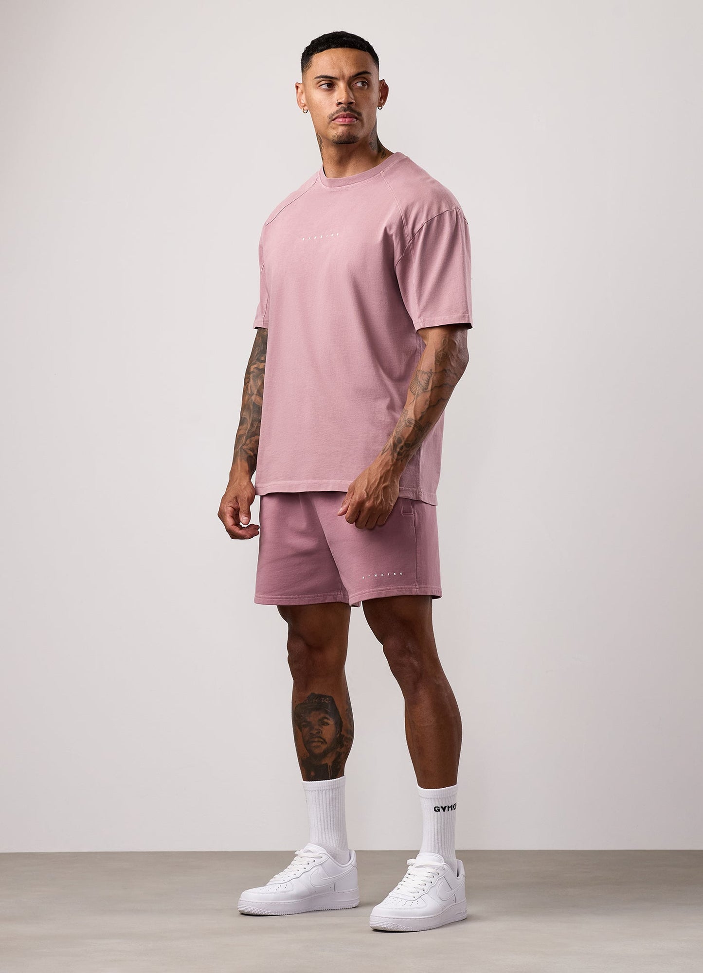 Gym King Purpose Washed Tee - Dusky Mauve