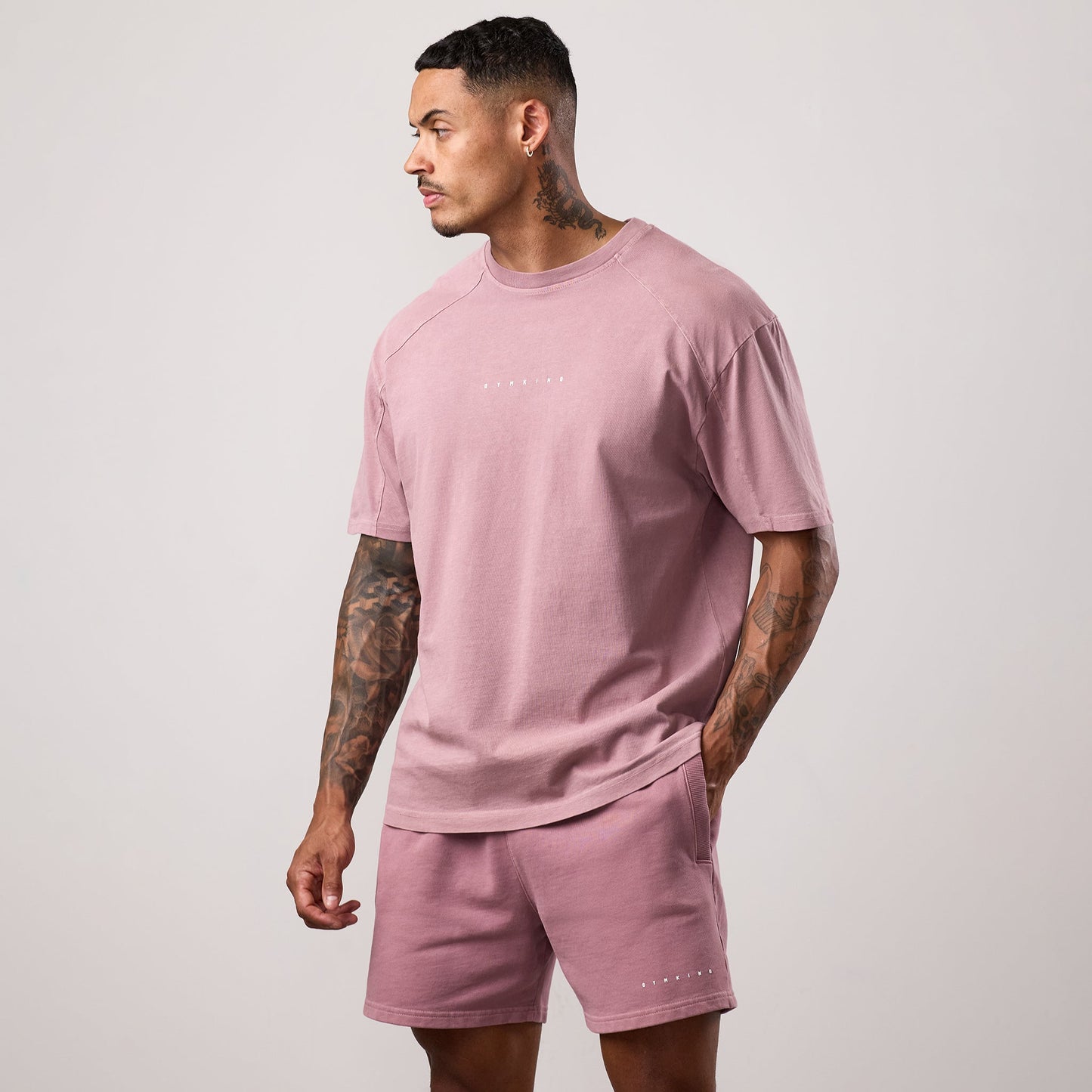 Gym King Purpose Washed Tee - Dusky Mauve