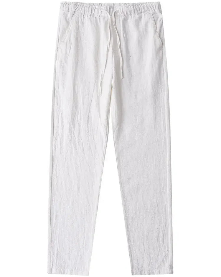 Men's Straight Linen & Cotton Trousers Old Money Style - Clément Trousers