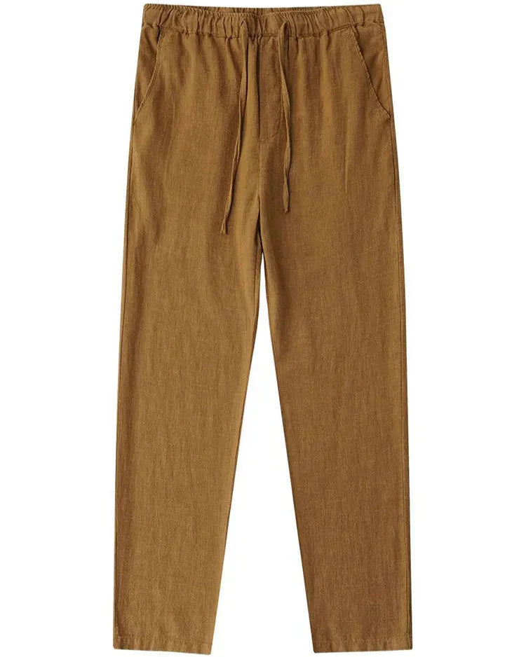 Men's Straight Linen & Cotton Trousers Old Money Style - Clément Trousers