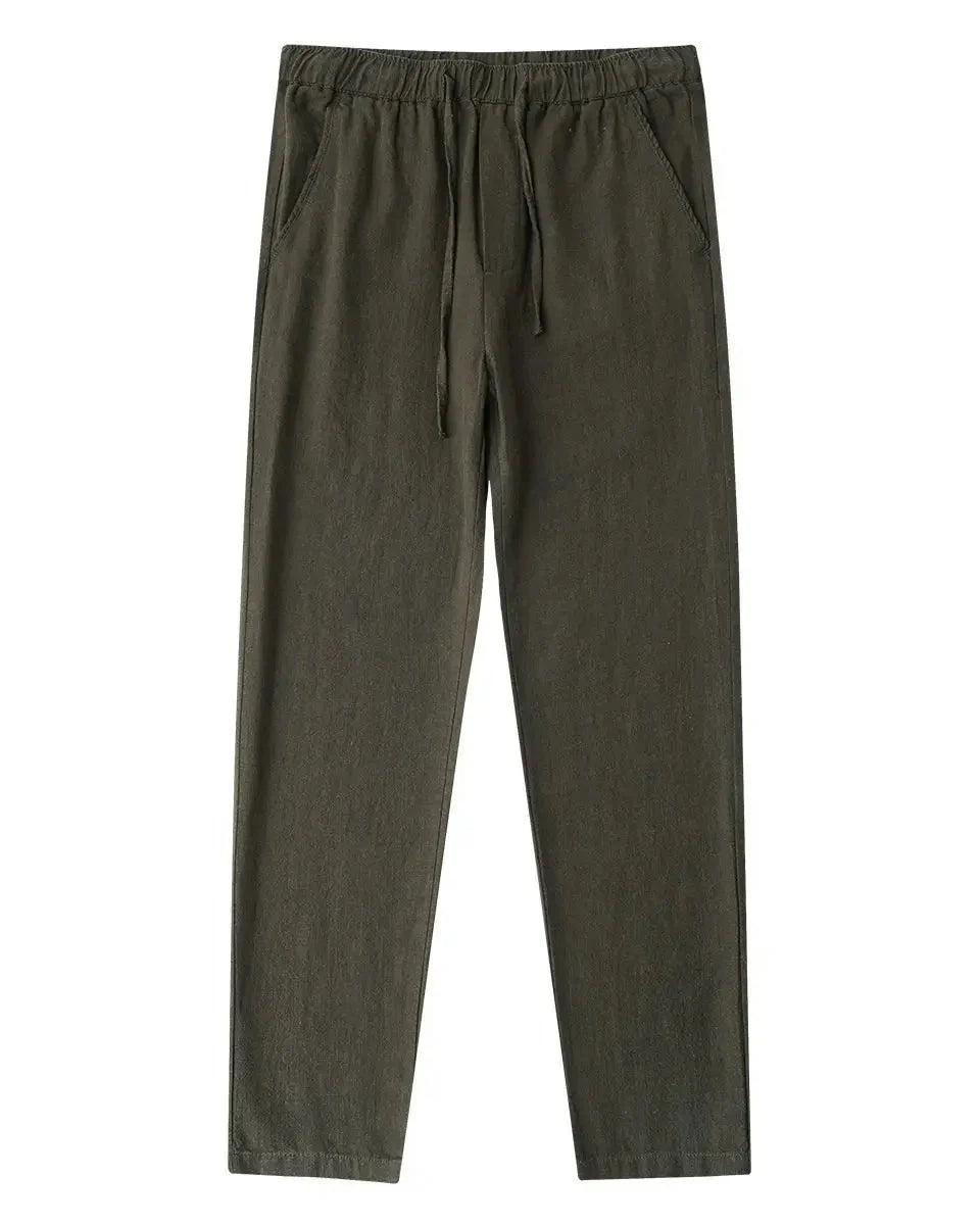 Men's Straight Linen & Cotton Trousers Old Money Style - Clément Trousers