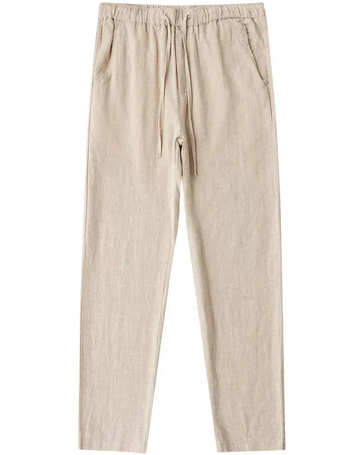 Men's Straight Linen & Cotton Trousers Old Money Style - Clément Trousers
