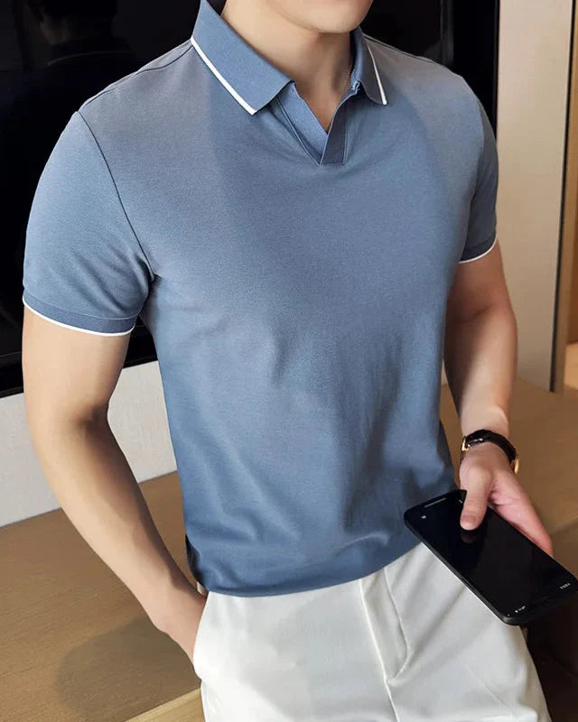 Elegant Men's Polo Shirt Old Money Style - Anas Polo