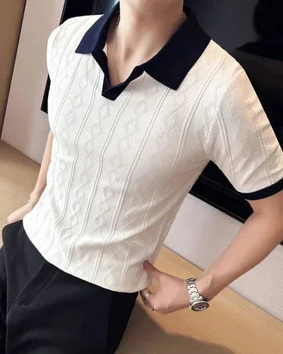 Elegant Men's Short Sleeve Polo Shirt - Benoît Polo Shirt