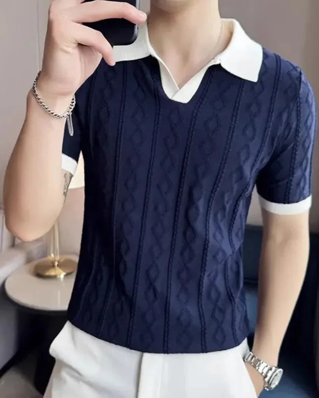 Elegant Men's Short Sleeve Polo Shirt - Benoît Polo Shirt