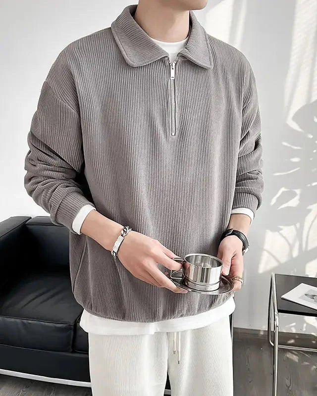 Old Money Men's Zip-Up Sweater - Christian Sweater