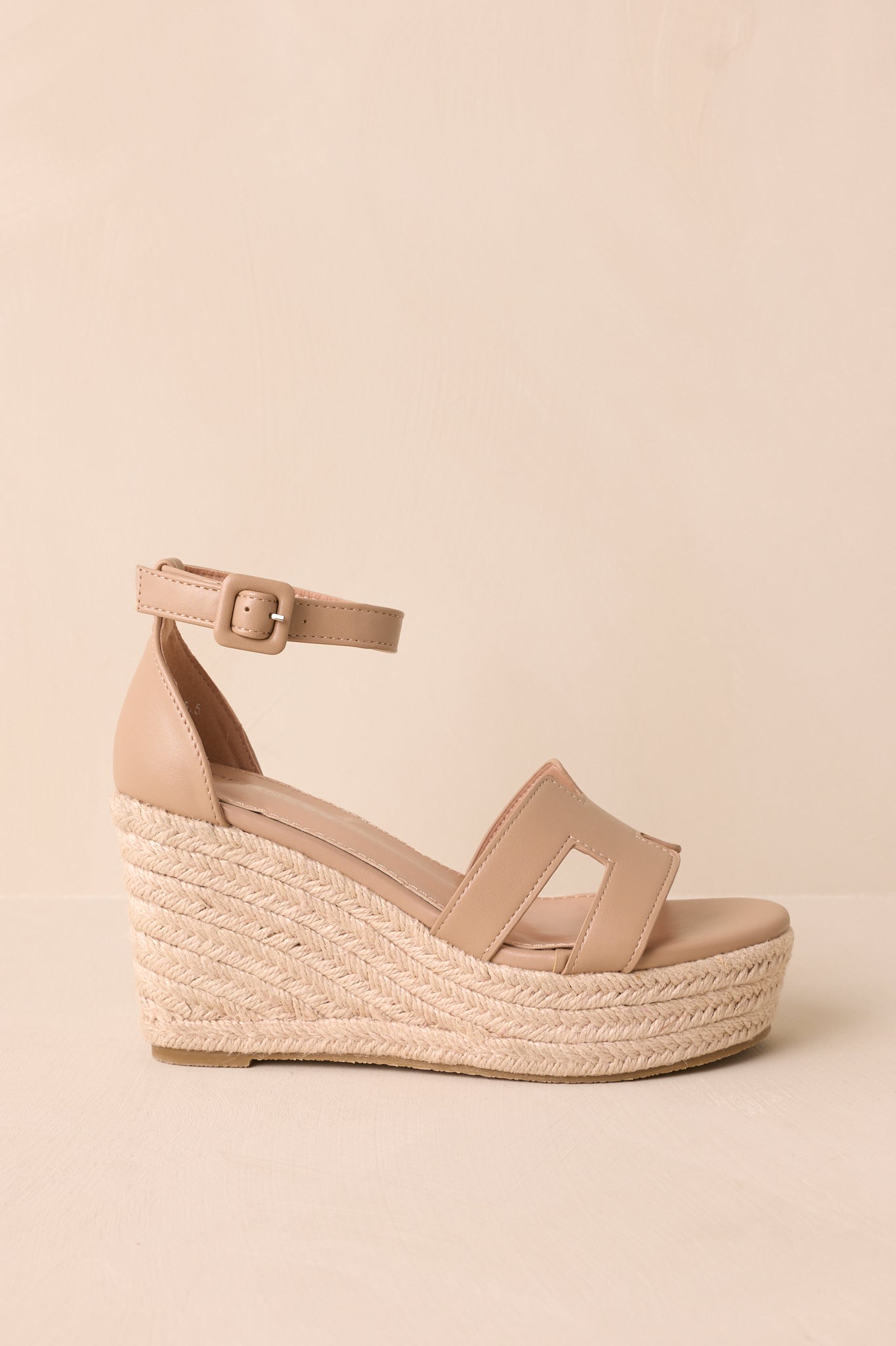 Beachside Dreaming Beige Platform Wedges