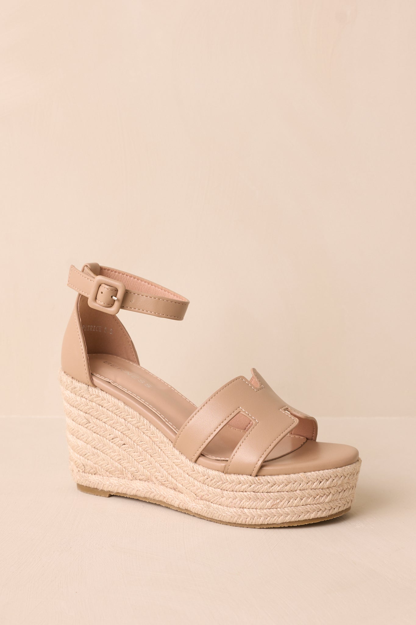 Beachside Dreaming Beige Platform Wedges