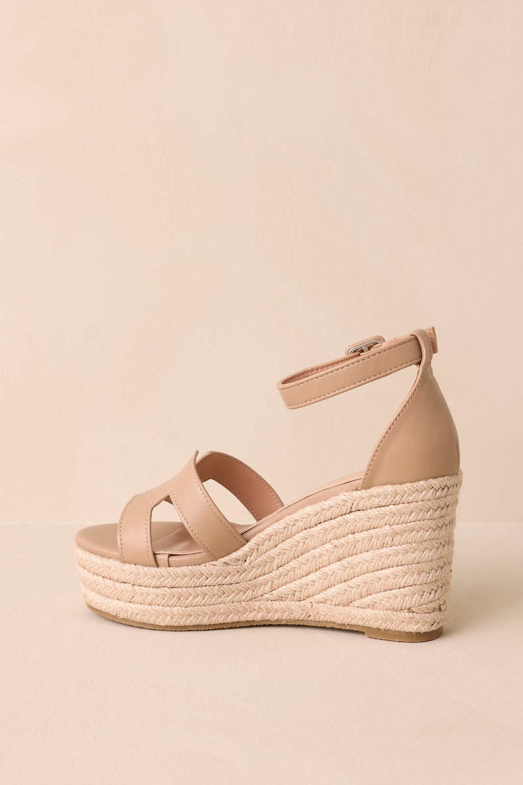 Beachside Dreaming Beige Platform Wedges
