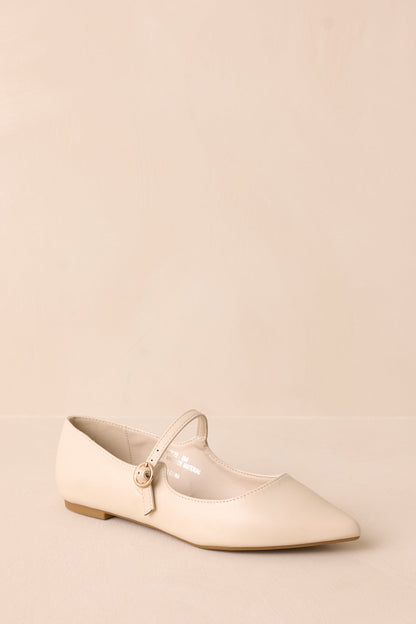 Frostveil Mantle Ivory Pointed-Toe Flats