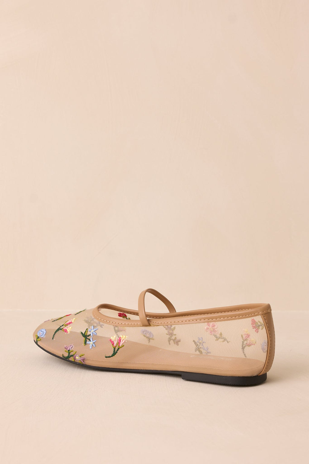 Dancing With Me Sheer Embroidered Flats